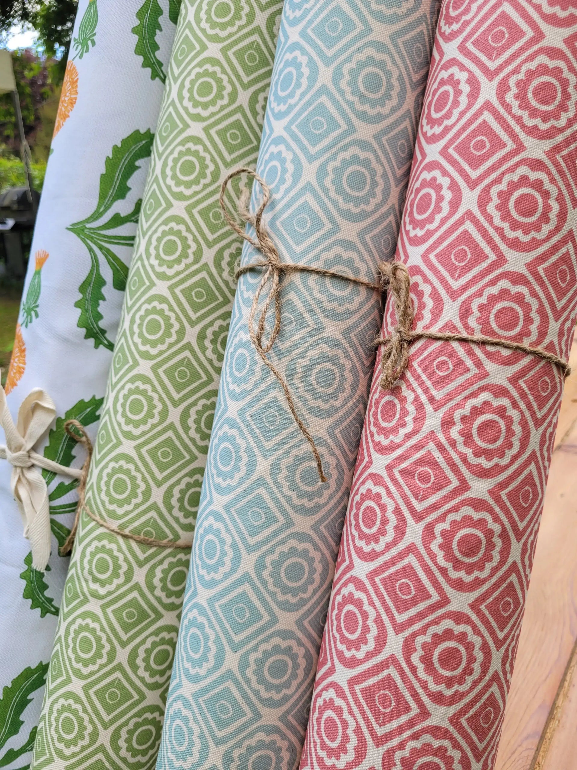 lino printed fabrics designed by lizzie mabley