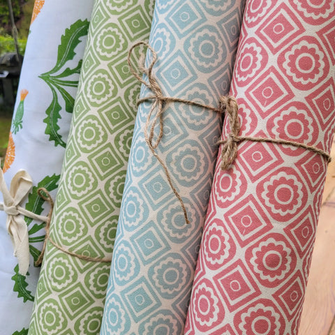 lino printed fabrics designed by lizzie mabley