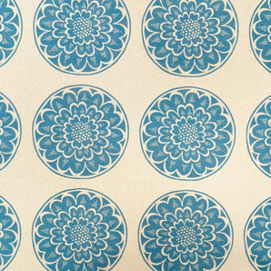 rosette lino printed fabric designed by lizzie mabley
