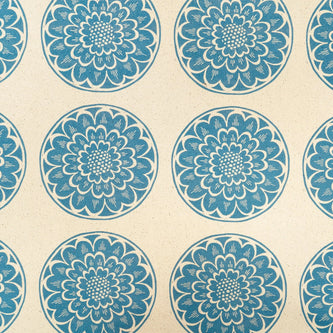rosette lino printed fabric designed by lizzie mabley