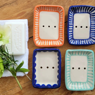 handmade ceramic soap dishes designed by lizzie mabley