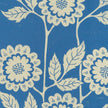 Blue Negative Cecilia lino block printed fabric designed by Lizzie Mabley