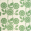 Green Positive Cecilia lino block printed fabric designed by Lizzie Mabley