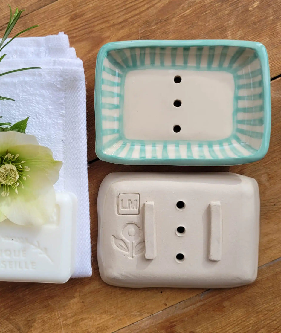 Handmade Ceramic Soap Dish designed by lizzie mabley