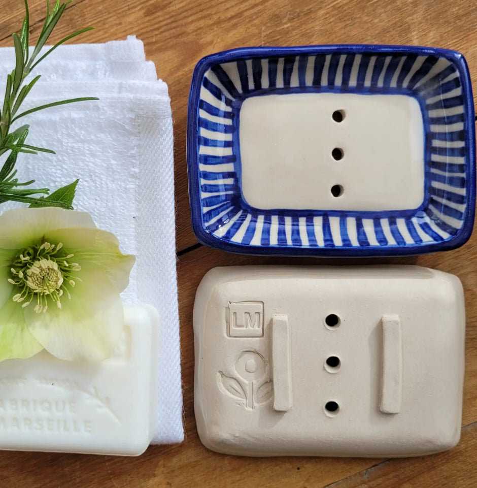 Handmade Ceramic Soap Dish designed by lizzie mabley
