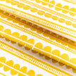 Yellow Henry lino block printed fabric designed by Lizzie Mabley