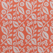 Coral Lucy lino block printed fabric designed by Lizzie Mabley