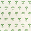 Green Marigold lino block printed fabric designed by Lizzie Mabley