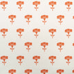 Orange Marigold lino block printed fabric designed by Lizzie Mabley