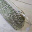 Cosmetic Bags in Pea Green Rebecca Fabric by Lizzie Mabley
