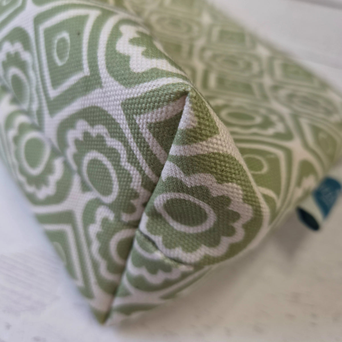 Cosmetic Bags in Pea Green Rebecca Fabric by Lizzie Mabley