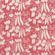 Raspberry Red Peas lino block printed fabric designed by Lizzie Mabley