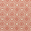 Candy Pink Rebecca lino block printed fabric designed by Lizzie Mabley