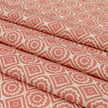 Candy Pink Rebecca lino block printed fabric designed by Lizzie Mabley
