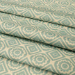 Powder Blue Rebecca lino block printed fabric designed by Lizzie Mabley