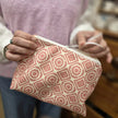 Cosmetic Bag in Candy Pink Rebecca Fabric by Lizzie Mabley